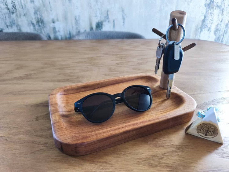 جا کلیدی و نظم دهنده چوبی دست ساز چوب راش